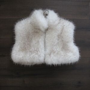 AKIRA Cream Faux Fur Kids Vest - Soft Plush Layering